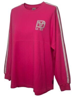 Disney Parks Pink Spirit Jersey Walt Disney World Glitter Logo Est. 1971 Sz S